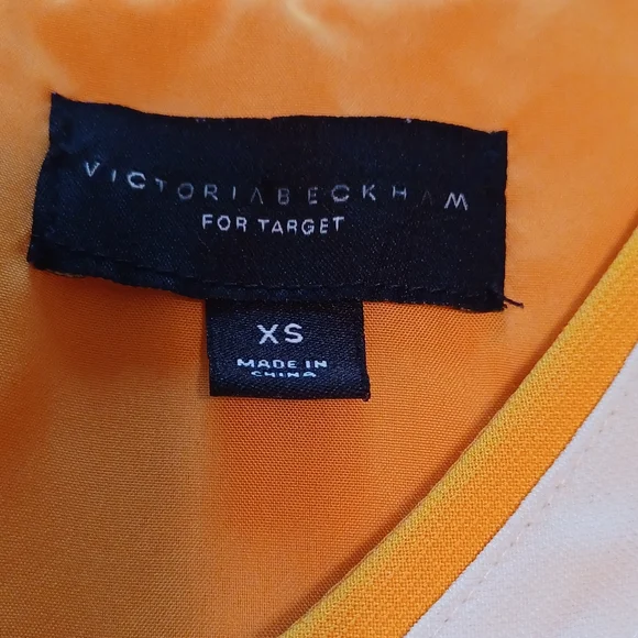 Victoria Beckham for Target marigold yellow tulip mod sheath dress XS - Picture 7 of 7